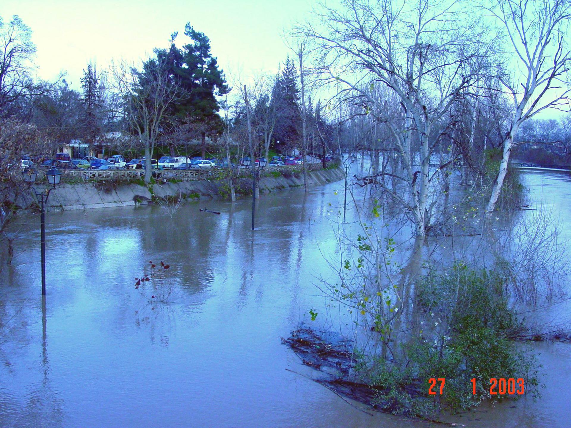2003 Πλημμύρα - Πηνειός Ποταμός - Αισθητικό Άλσος Αλκαζάρ