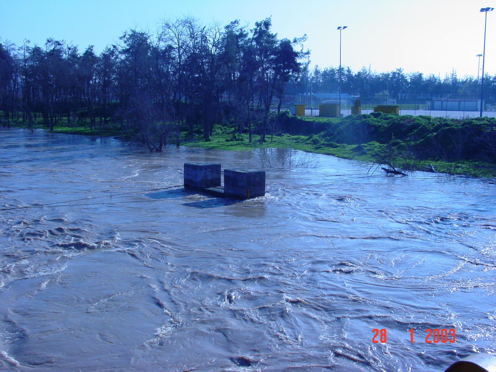 2009 Πλημμύρα - Πηνειός Ποταμός - Γέφυρα Αλκαζάρ